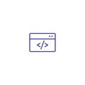 Html metadata code tag line icon. Xml java window website