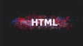 HTML programming with colorful plexus design