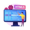 HTML5 programming vector concept metaphor