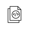 HTML script icon Royalty Free Stock Photo