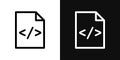 HTML script icon Royalty Free Stock Photo