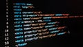 Html web design code for developers and designers. Royalty Free Stock Photo