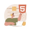 HTML5 website development abstract concept vector illustration.