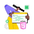 HTML5 website development abstract concept vector illustration.