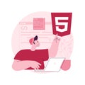 HTML5 website development abstract concept vector illustration.