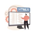 HTML5 website development abstract concept vector illustration.