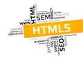 HTML5 word cloud, tag cloud, vector graphic