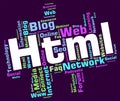 Html Word Indicates Hypertext Markup Language And Web