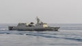 HTMS Narathiwat OPV 512 offshore patrol vessel of Royal Thai Navy Sails in the Gulf of Thailand