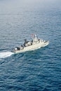 HTMS Rattankosin sails in the sea during AusThai 2019 Royalty Free Stock Photo