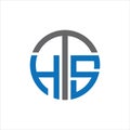 HTS Letter monogram Initial Logo Design Template Vector Illustration. HTS elegant and Professional icon design Royalty Free Stock Photo