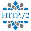 HTTP 2 Blue Grey Circular Royalty Free Stock Photo