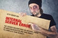 Http Error 500, Internal Server error page concept