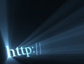 Http hyper link sign light flare Royalty Free Stock Photo