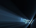 Http hyper link sign light flare Royalty Free Stock Photo