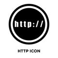 Http icon vector isolated on white background, logo concept of H