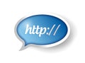 Http internet bubble concept illustration design