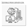 HTTP protocol line icon