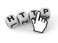 HTTP text with web cursor Royalty Free Stock Photo