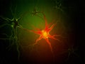 Illustraion of Active nerve cell Royalty Free Stock Photo