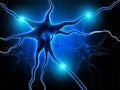 Illustration of Active nerve cell Royalty Free Stock Photo