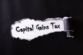 Capital gains tax concept.