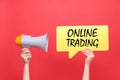 Online trading Concept. Royalty Free Stock Photo