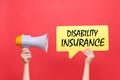 Disability insurance Concept.