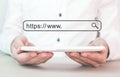 Https address. Internet search concept