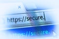 Https on computer screen Royalty Free Stock Photo
