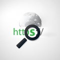 HTTPS Network Protocol - Safe and Secure Browsing Royalty Free Stock Photo