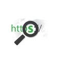 HTTPS Network Protocol - Safe and Secure Browsing Royalty Free Stock Photo