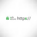 HTTPS Protocol - Safe and Secure Browsing Royalty Free Stock Photo