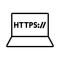 Https protocol vector vector. Isolated contour symbol illustration Royalty Free Stock Photo
