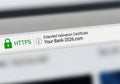Of https secure connection with extended validation certificate on browser Royalty Free Stock Photo