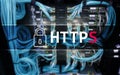 HTTPS, Secure data transfer protocol used on the World Wide Web Royalty Free Stock Photo