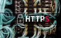 HTTPS, Secure data transfer protocol used on the World Wide Web. Royalty Free Stock Photo