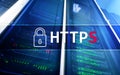 HTTPS, Secure data transfer protocol used on the World Wide Web Royalty Free Stock Photo