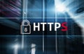 HTTPS, Secure data transfer protocol used on the World Wide Web Royalty Free Stock Photo