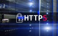 HTTPS, Secure data transfer protocol used on the World Wide Web. Royalty Free Stock Photo