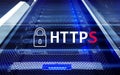 HTTPS, Secure data transfer protocol used on the World Wide Web Royalty Free Stock Photo