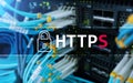 HTTPS, Secure data transfer protocol used on the World Wide Web Royalty Free Stock Photo
