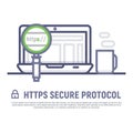 Https secure icon stock vector