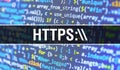 Https:\\ text written on Programming code abstract technology background of software developer and Computer script. https:\\ Royalty Free Stock Photo