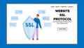 https website ssl protocol vector Royalty Free Stock Photo