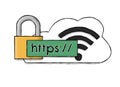 HTTPS WIFI Cloud Hand Drawn