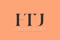 HTU abstract letter logo design Royalty Free Stock Photo