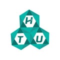HTU creative minimalist letter logo. HTU unique vector initials alphabet letter logo design Royalty Free Stock Photo