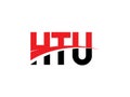 HTU Letter Initial Logo Design Vector Illustration