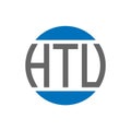 HTU letter logo design on white background. HTU creative initials circle logo concept. HTU letter design